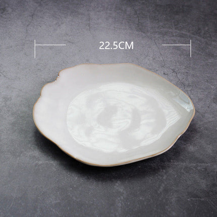 Irregular ceramic bowl dinner plate Small plate