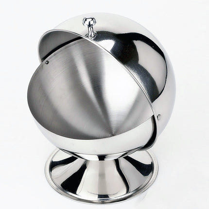 Stainless Steel Spherical Flip Sugar Bowl Storage Tank