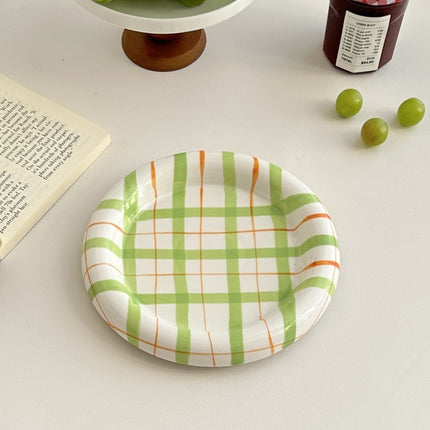Salad Dish Girl Heart Color Dessert Breakfast Dessert Plate Western Food Fruit Plate Green