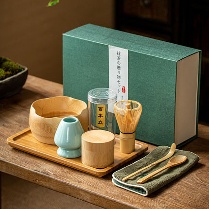 Tea Bowl Matcha Brushing Tea Tool Set Japanese Gift Box I