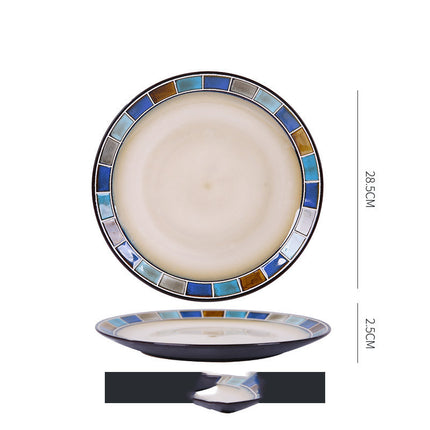 Dish Dishes Western-style Household Dishes Fruit Dishes Flat Dishes Nordic Tableware E