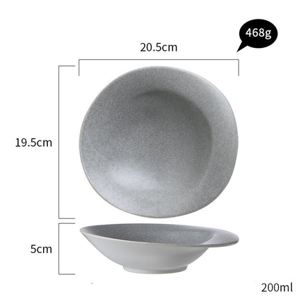 Large household special-shaped creative bowl Shallow mouth basin