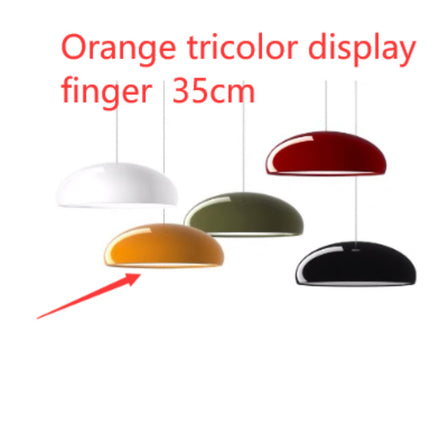 Danish Orange Restaurant Pendant Lamp Orange tricolor display finger 35CM