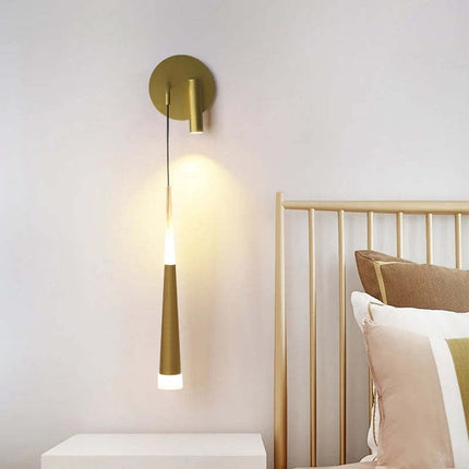 Bedroom Bedside Spotlight Living Room Wall Light Bulb Warm Light Golden Wall Lamp Spotlight