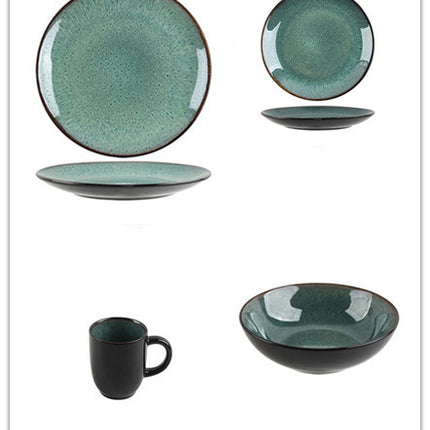 Retro bowls and plates 4PCS Set