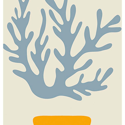 Abstract Blue Coral Poster