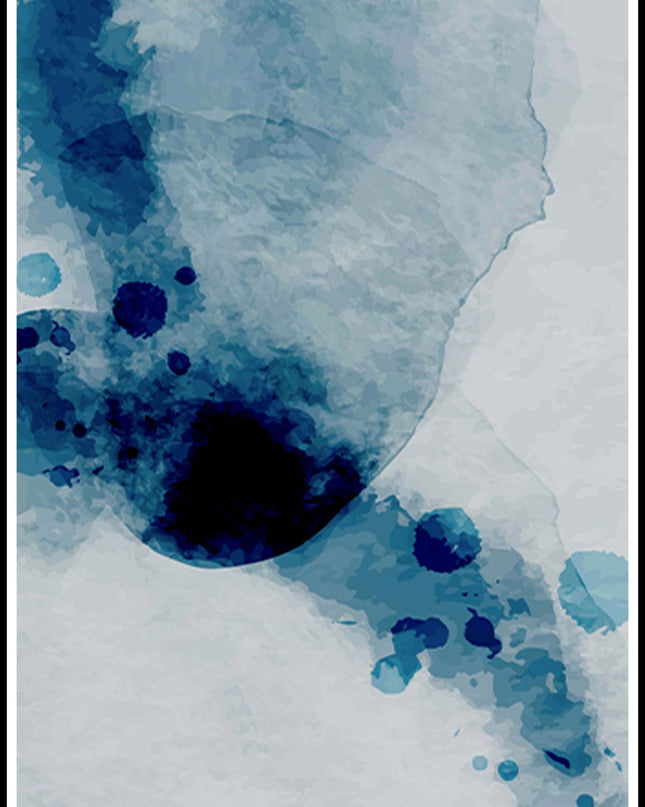 Abstract Blue Marks No 1 Poster