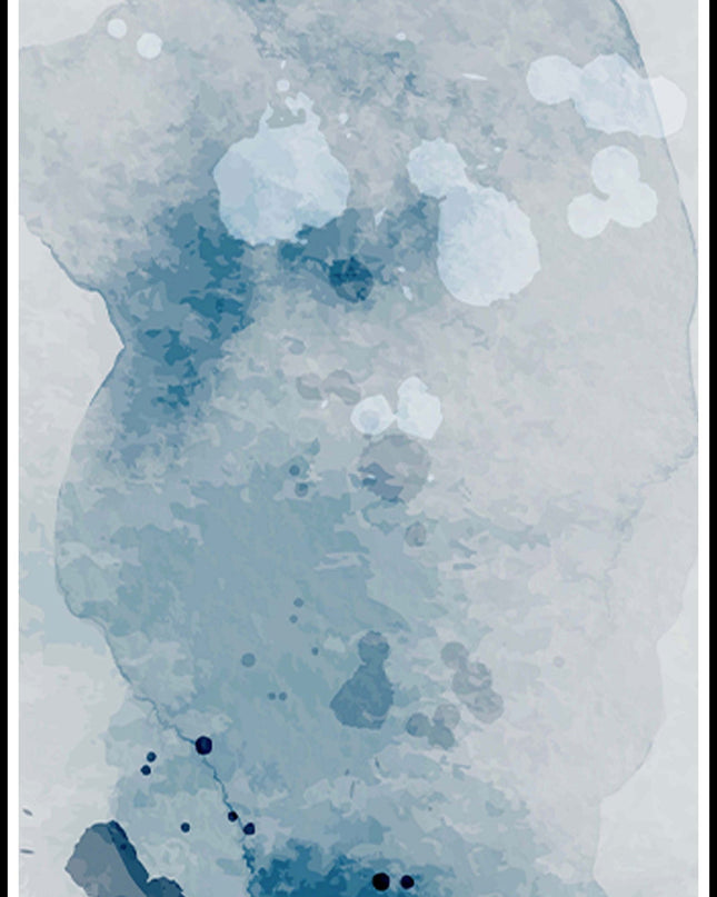 Abstract Blue Marks No 2 Poster