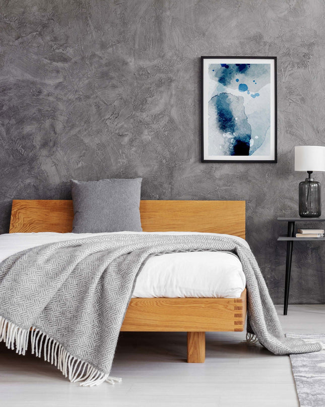 Abstract Blue Marks No 3 Poster
