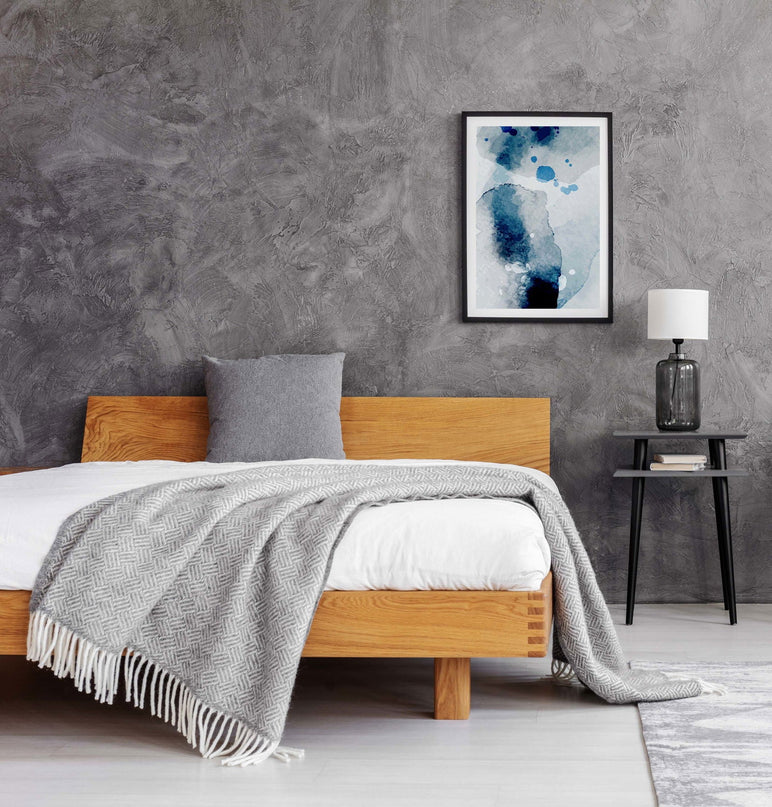 Abstract Blue Marks No 3 Poster