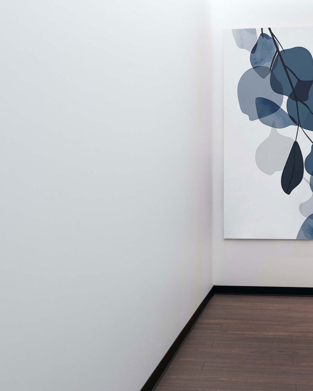 Abstract Blue Watercolour Leaves No 1 Poster