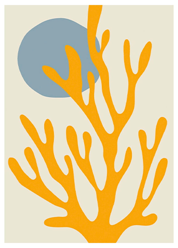 Abstract Coral Shapes Poster