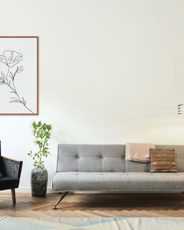 Abstract Flowers Lines Art Poster