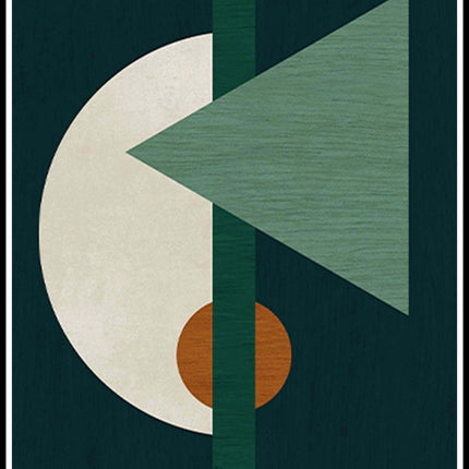 Abstract Green Shapes Poster