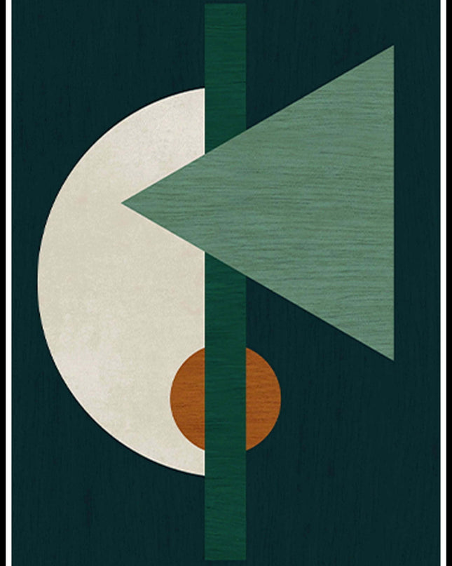 Abstract Green Shapes Poster