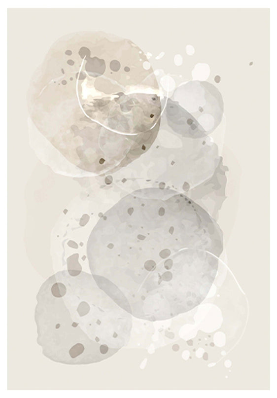 Abstract Neutral Brush Stroke Poster No2