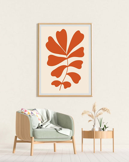 Abstract Orange Flower Poster