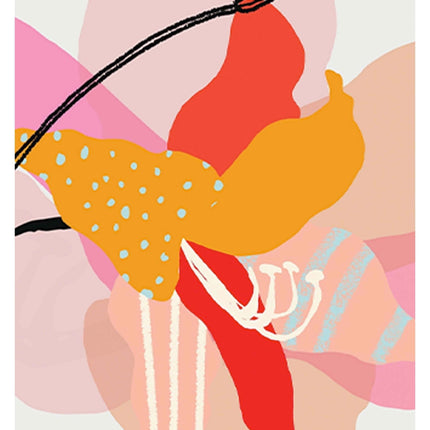 Abstract Pink Watercolour Flowers No 1 Poster