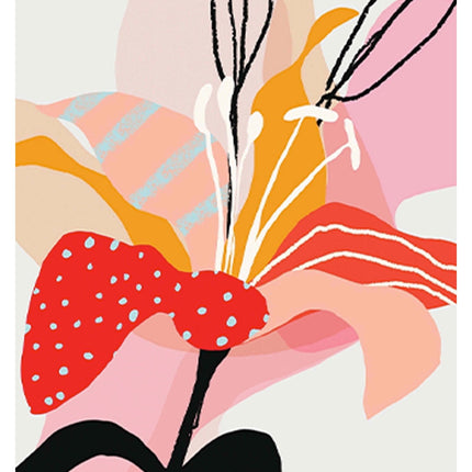 Abstract Pink Watercolour Flowers No 2 Poster