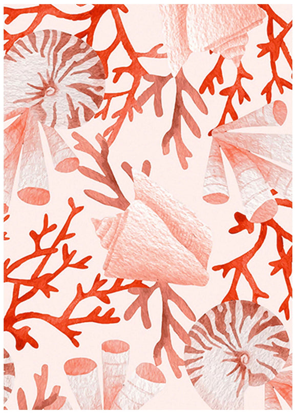 Abstract Red Coral Poster