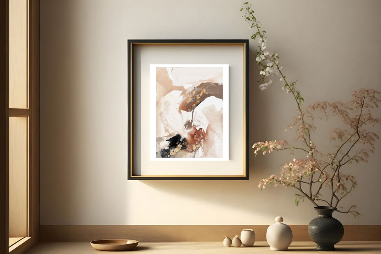 Abstract Watercolor Brush Strokes Poster