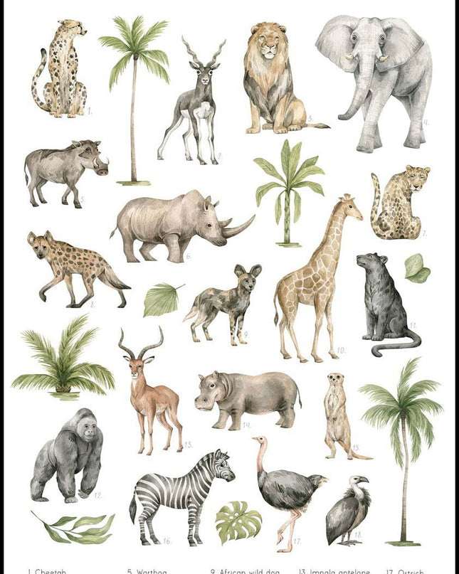 African Animals Poster
