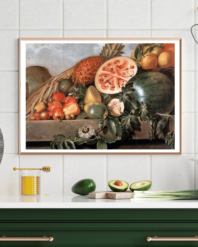Albert Eckhout - Watermelon, Pineapple and Other Fruits