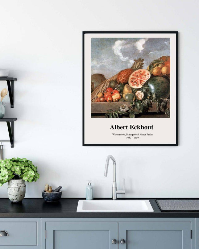 Albert Eckhout - Watermelon, Pineapple and Other Fruits Poster