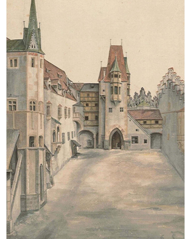 Albrecht Dürer - Courtyard of the Former Castle in Innsbruck