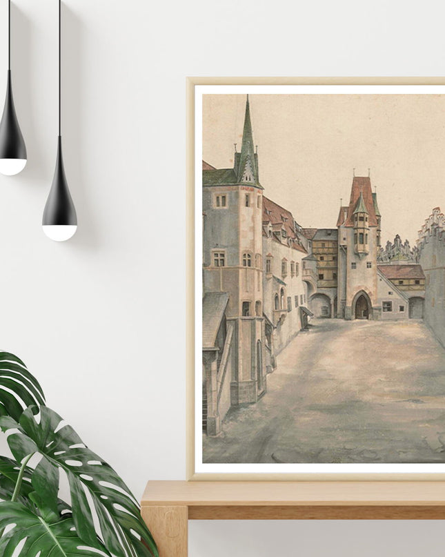 Albrecht Dürer - Courtyard of the Former Castle in Innsbruck
