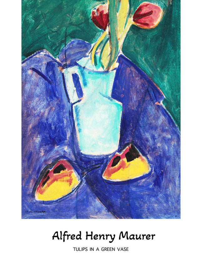 Alfred Henry Maurer - Tulips in a Green Vase Poster