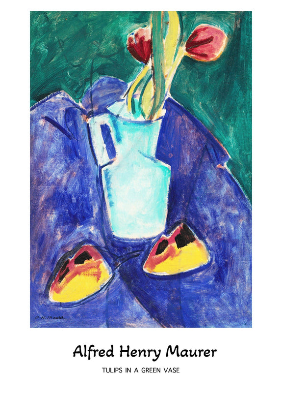 Alfred Henry Maurer - Tulips in a Green Vase Poster