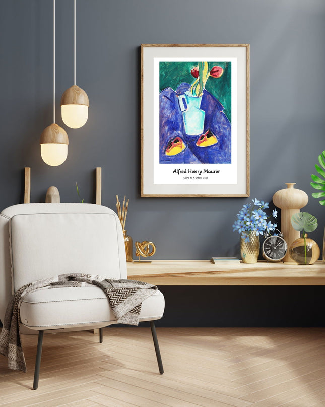 Alfred Henry Maurer - Tulips in a Green Vase Poster