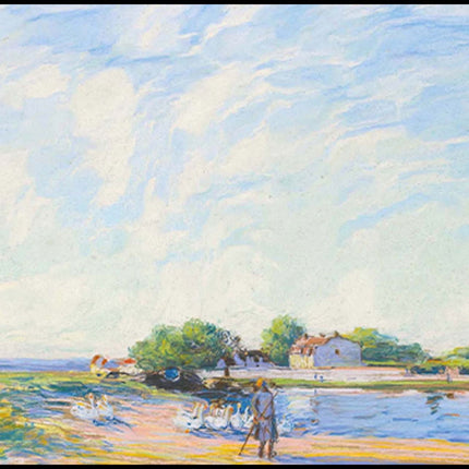 Alfred Sisley - Les Oies à Saint-Mammès