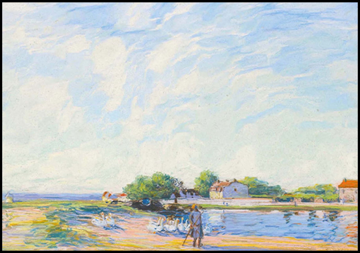Alfred Sisley - Les Oies à Saint-Mammès