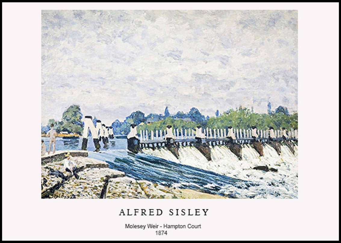 Alfred Sisley - Moseley Weir Hampton Court Poster