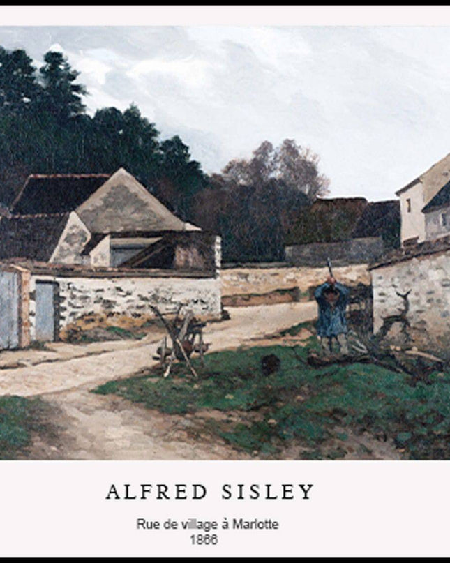 Alfred Sisley Poster - Rue de village à Marlotte Poster
