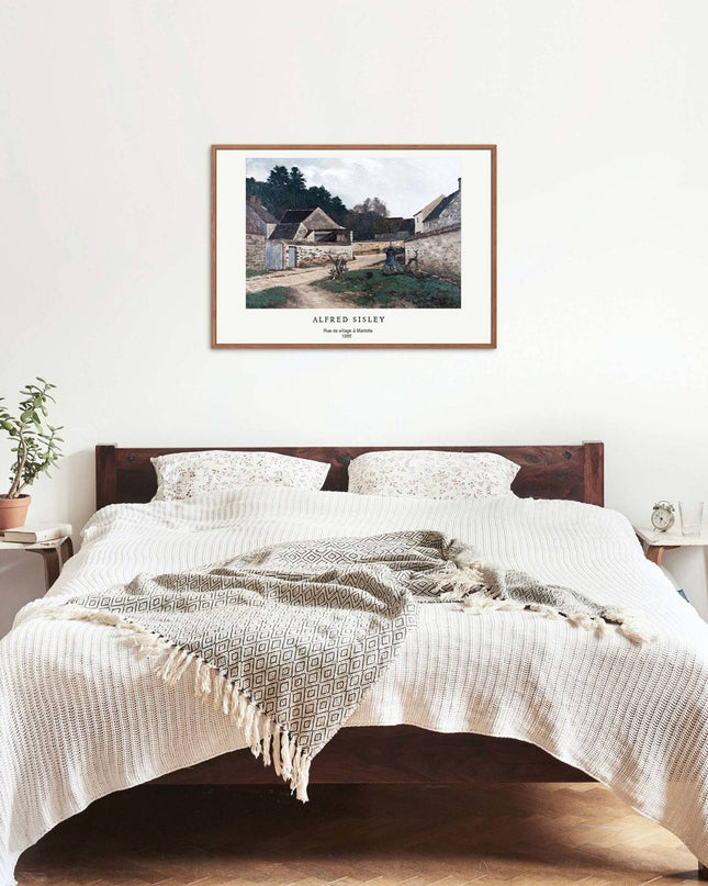 Alfred Sisley Poster - Rue de village à Marlotte Poster