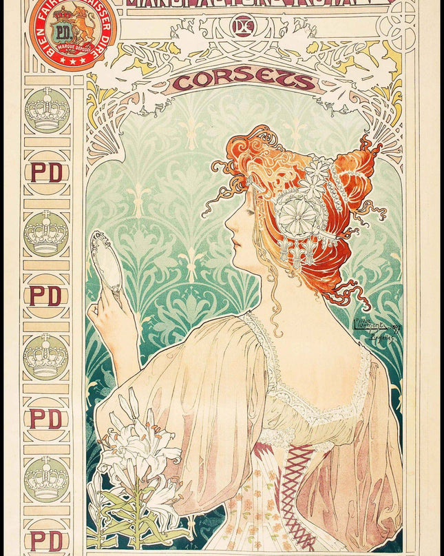 Alphonse Mucha - Manufacture Royale De Corsets Poster