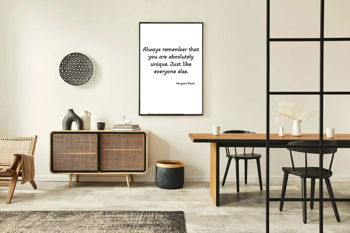 Always Remember That You Are Absolutely Unique. Just Like Everyone Else Poster