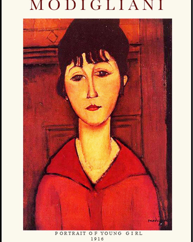 Amedeo Modigliani - Head of a Young Girl Poster