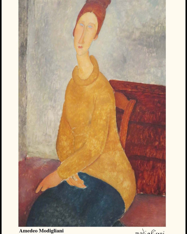Amedeo Modigliani - Jeanne Hébuterne in Yellow Sweater Poster
