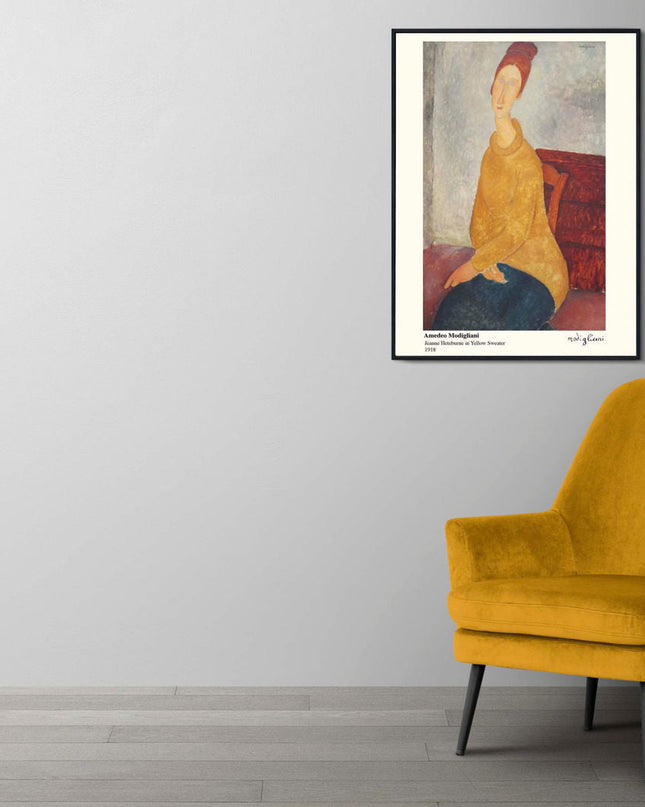 Amedeo Modigliani - Jeanne Hébuterne in Yellow Sweater Poster