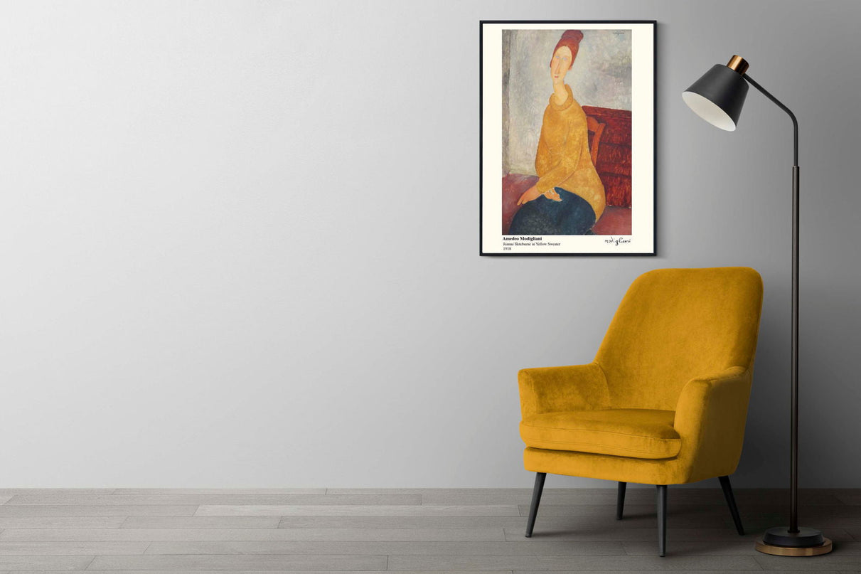 Amedeo Modigliani - Jeanne Hébuterne in Yellow Sweater Poster
