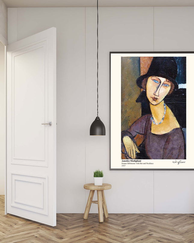 Amedeo Modigliani - Jeanne Hebuterne with Hat and Necklace Poster