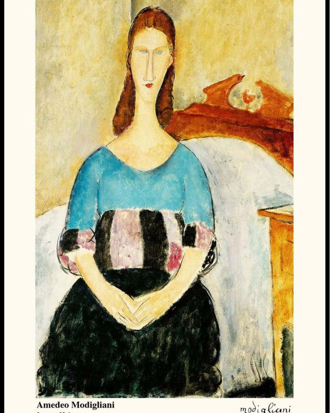 Amedeo Modigliani - Portrait of Jeanne Hebuterne, Seated Poster