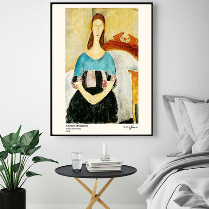 Amedeo Modigliani - Portrait of Jeanne Hebuterne, Seated Poster