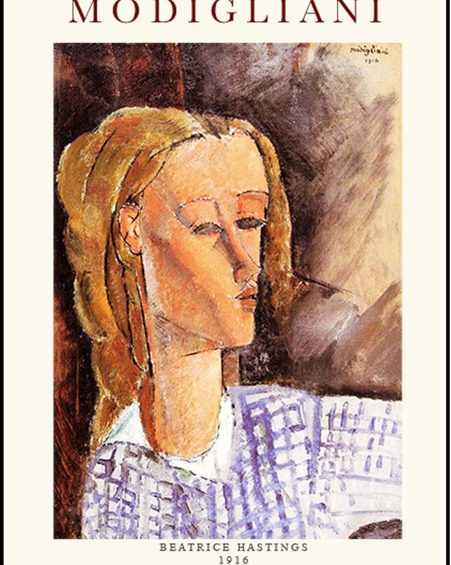 Amedeo Modigliani - Potrait of Beatrice Hastings Poster