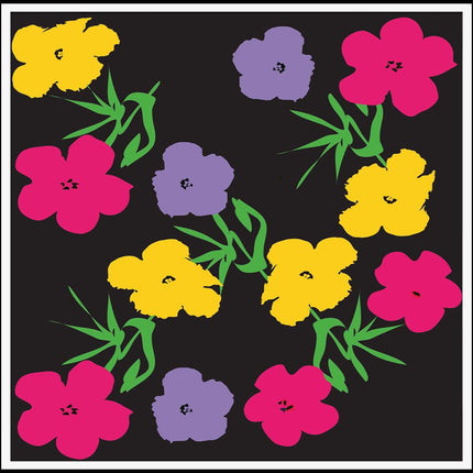 Andy Warhol Style - Flowers Poster