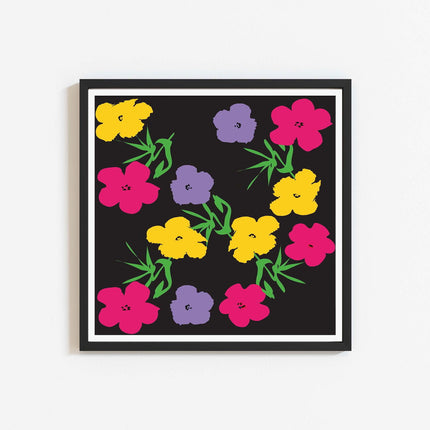 Andy Warhol Style - Flowers Poster